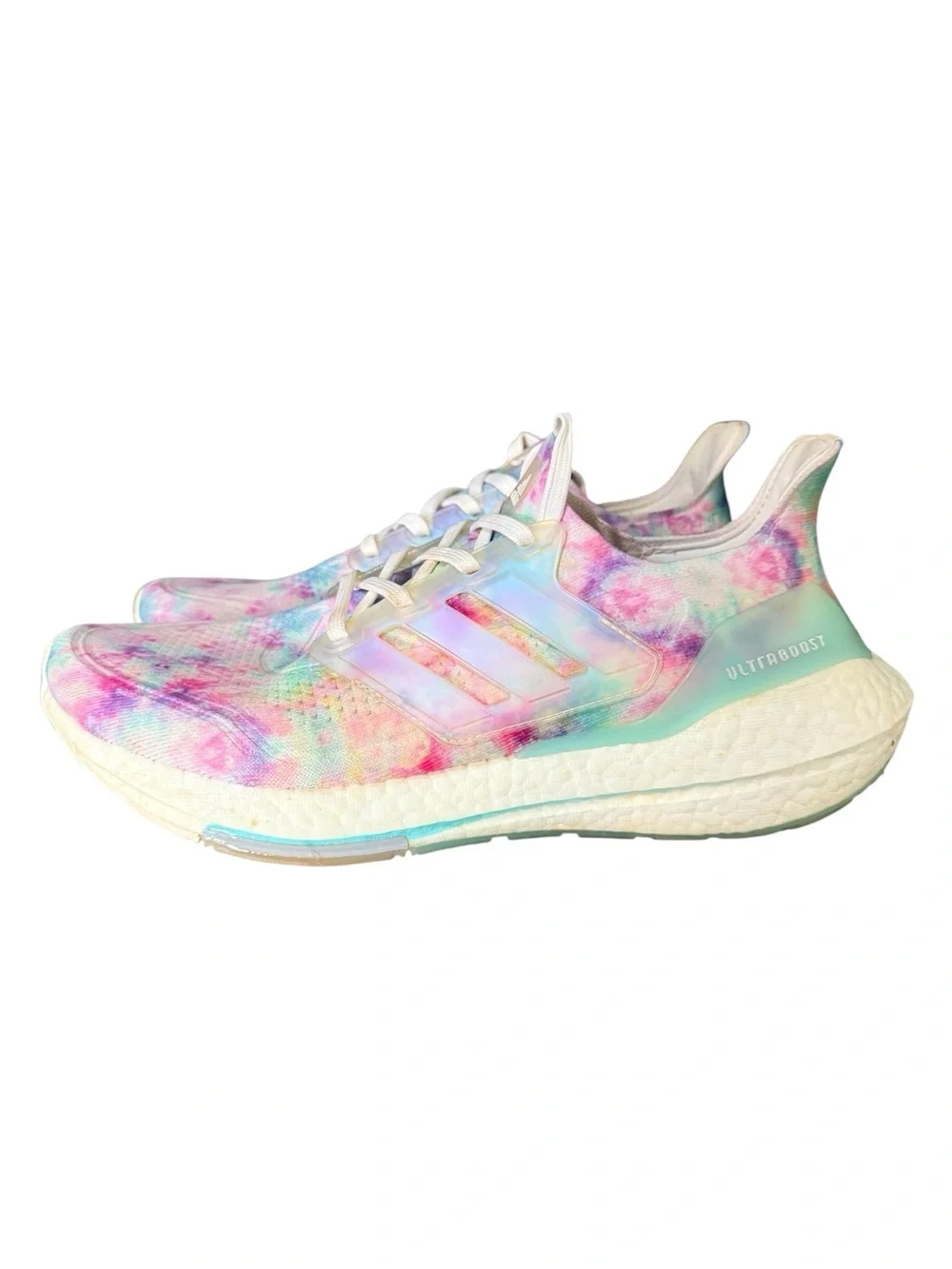 Adidas UltraBoost 21 Tie Dye Running Shoes Pastel Athletic Women’s Size 9.5